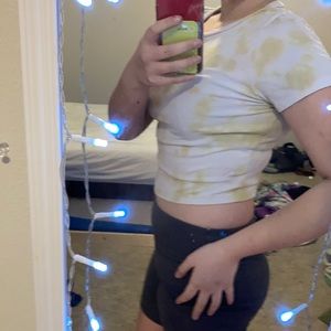 Yellow and white ty die shirt